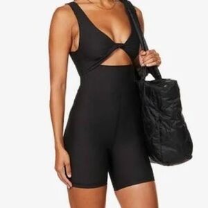 WeWoreWhat Black Active Romper Size XS